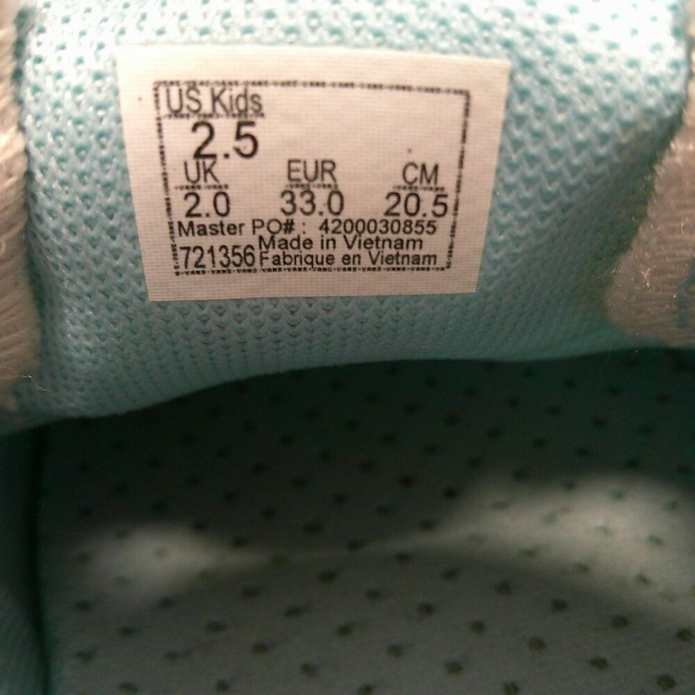 Vans Girls Garden Floral Comfycush Blue Classic Slip-on Size 2.5 - Picture 3 of 12